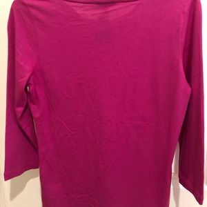 Talbots P fushia long sleeve top.